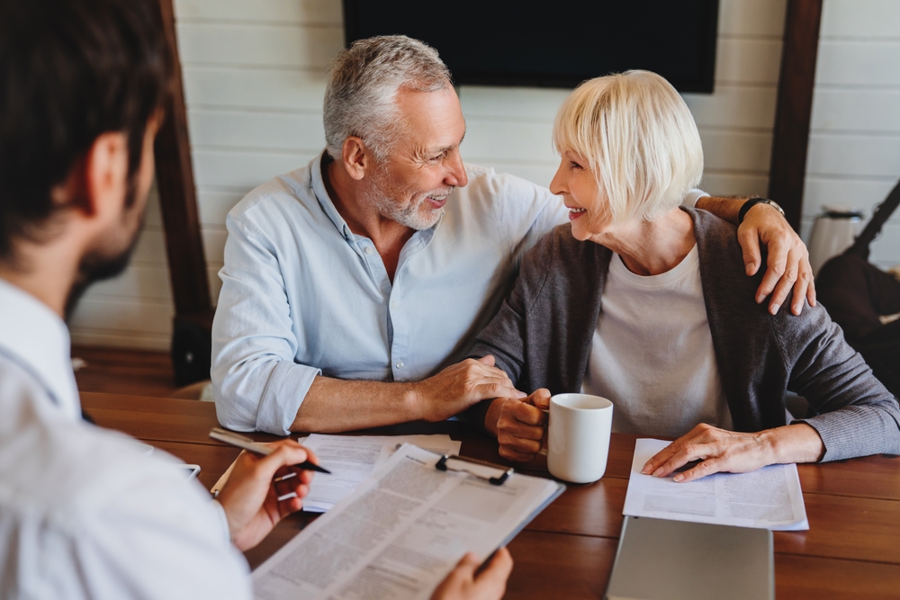 Elder couple estate planning with attorney