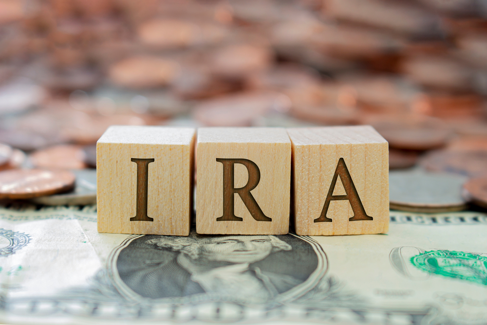 Building Blocks spelling out IRA